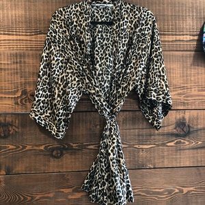 Leopard sexy shirt robe